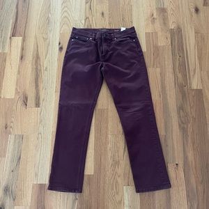 Banana Republic traveler stretch chino slim fit 35 waist and 32 length.  Red